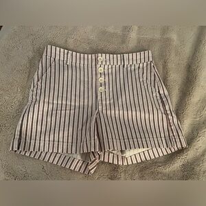Old Navy Red, White & Blue Striped Button-fly Shorts, Size 6